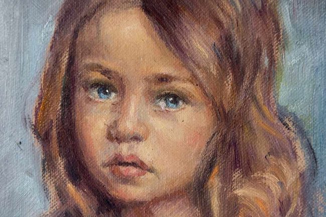 Little Girl - Oil on Canvas